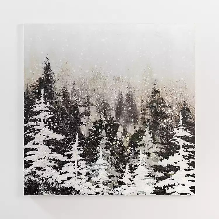 Snowy Forest Canvas Art Print | Kirkland's Home