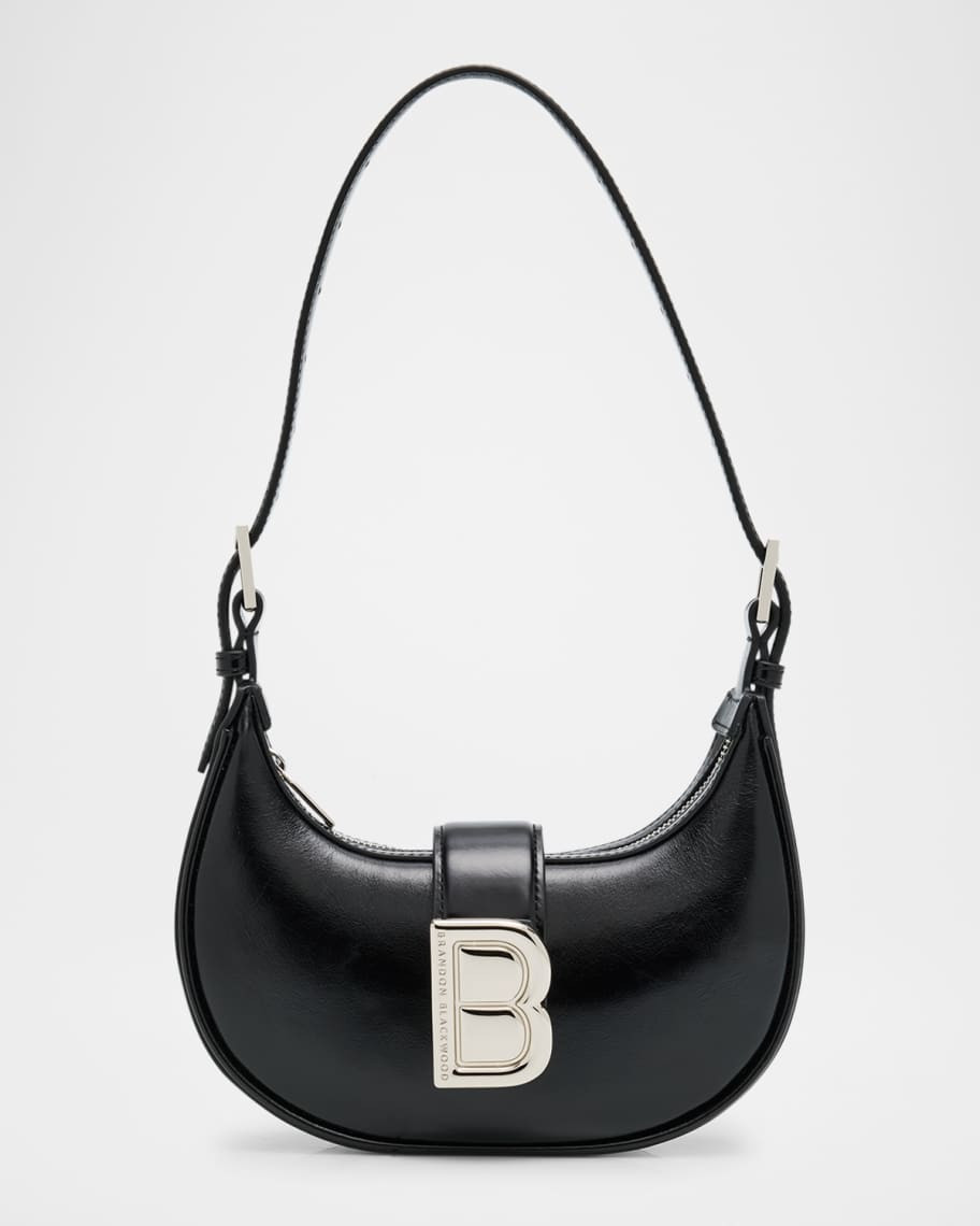Brandon Blackwood Luna Zip Leather Shoulder Bag | Neiman Marcus