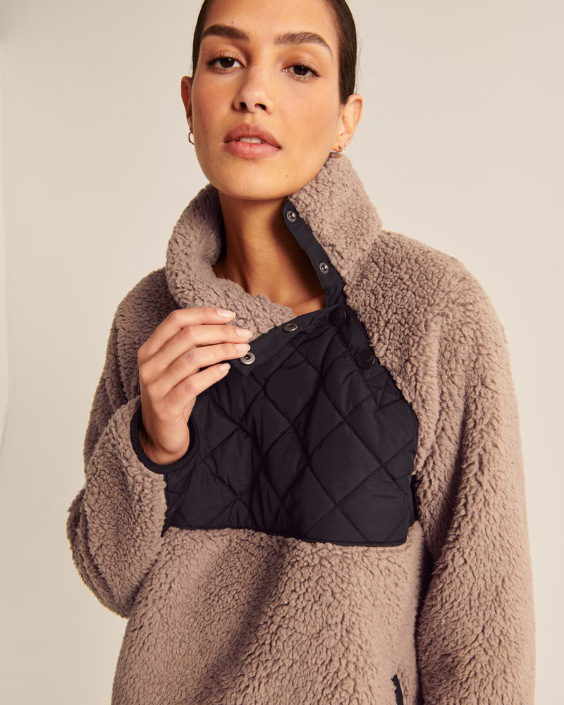 Women's Winterized Asymmetrical Snap-Up Fleece | Women's Tops | Abercrombie.com | Abercrombie & Fitch (US)