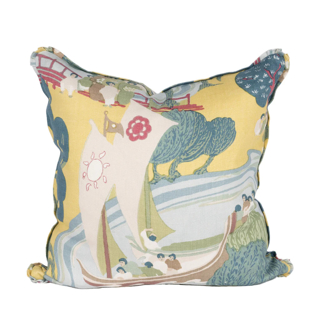 Aqua Chinoiserie Pillow Cover | Blue Print