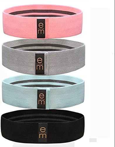[4 Pack] Elite Moves Resistance Bands Set - 3 Varied Tensions / Fabric Resistance Bands for Butt ... | Amazon (US)