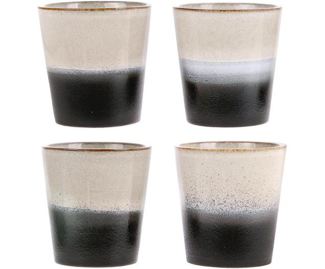 Handgemachte XS Becher 70's im Retro Style, 4er-Set | WestwingNow EU