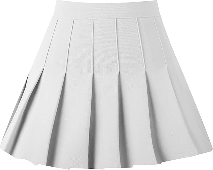 Girstunm Women's Pleated Skirt Mini Skater Basic Skirts High Waist School Girls Uniform Short Che... | Amazon (US)