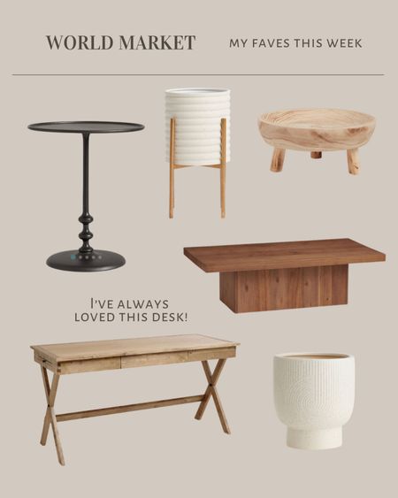 My favourite finds at world market this week, including a desk that I've always loved! Perfect for the small home office  

#LTKHome #LTKSaleAlert #LTKStyleTip