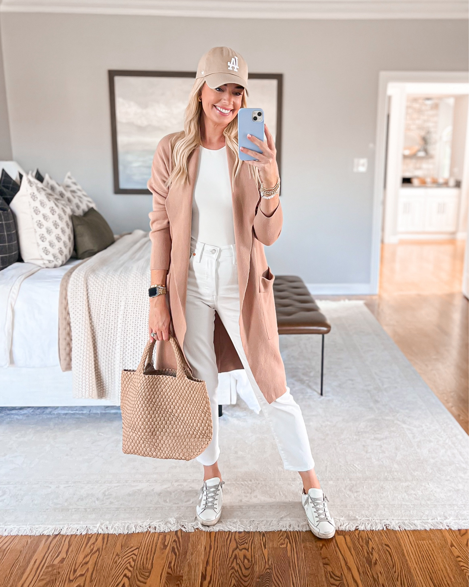 Wearing a small in the cardigan & bodysuit & a 27 in the jeans (everything fits true to size)

Casual outfit, Amazon outfit, white jeans, jeans, cardigan, spring outfit 

#LTKfindsunder50 #LTKstyletip

#LTKSeasonal