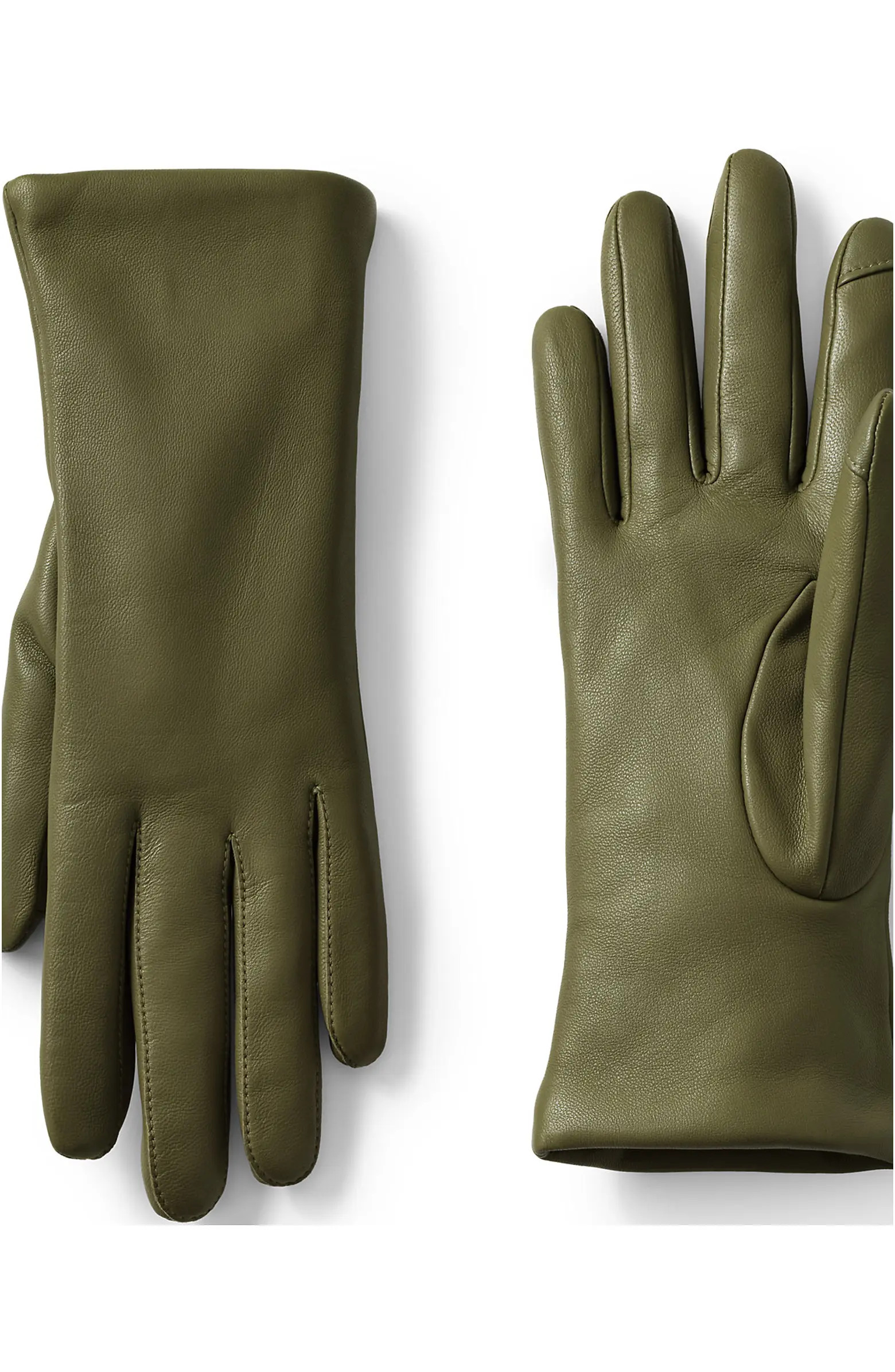 EZ Touch Screen Cashmere Lined Leather Gloves | Nordstrom