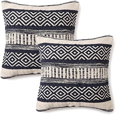 REDEARTH Textured Throw Pillow Cushion Covers-Woven Tufted Decorative Farmhouse Cases Set for Couch, | Amazon (US)