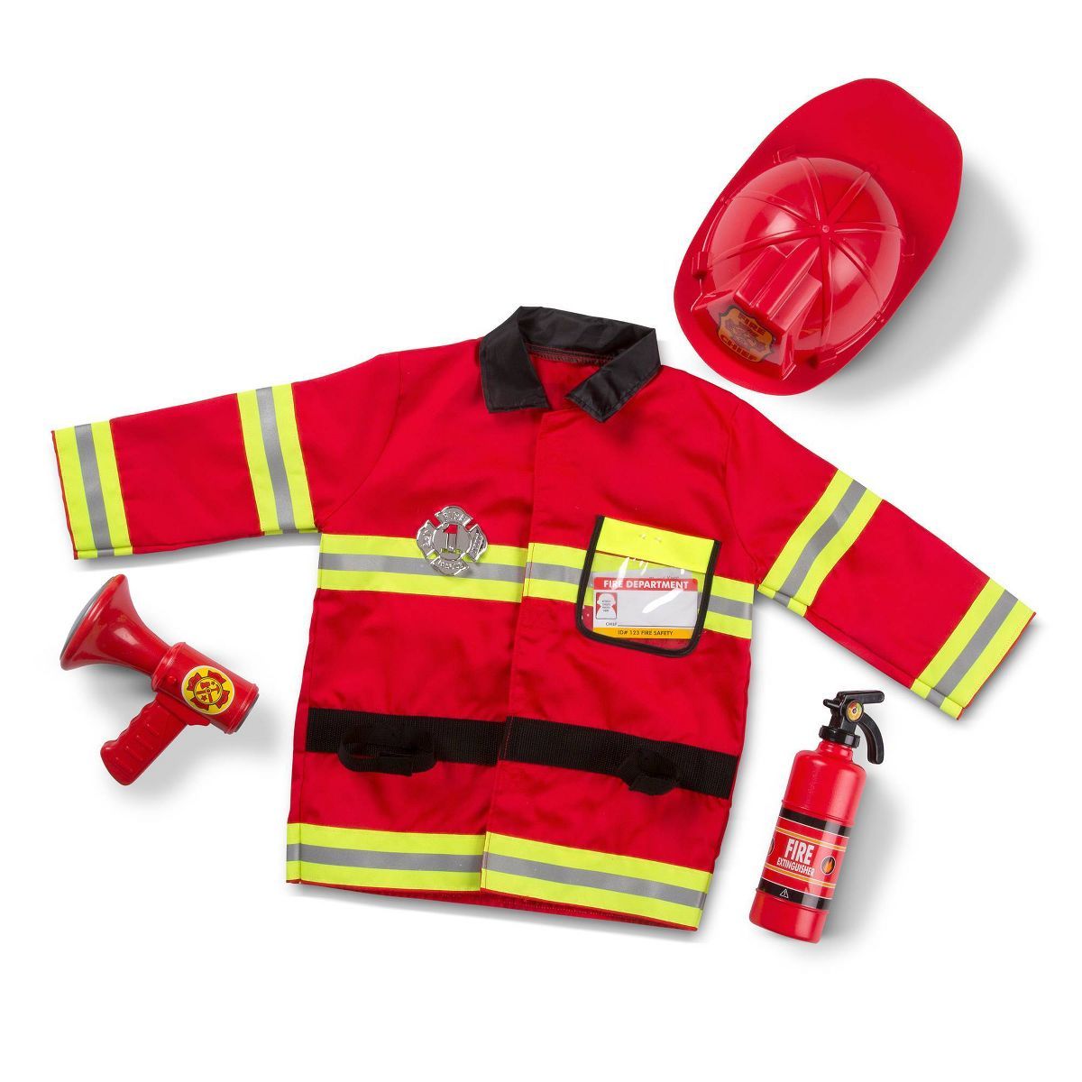 Melissa & Doug Fire Chief Role Play Costume Dress-Up Set (6pc) | Target