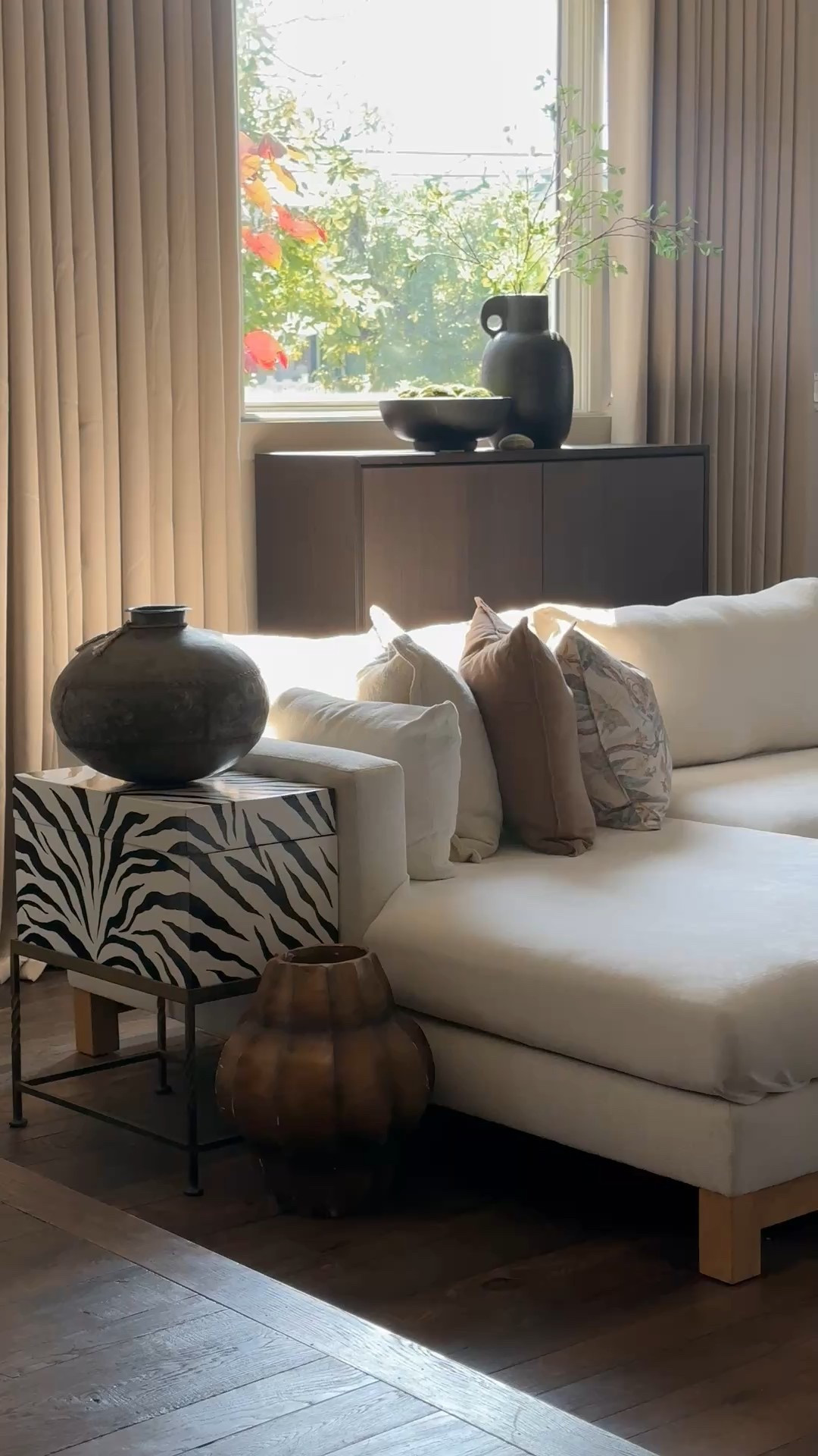 Neutral tones, modern organic, cozy.  Effortless style. #Amazonhome #neutralhome #livingroomdecor #interiordesigninspo #crateandbarrel