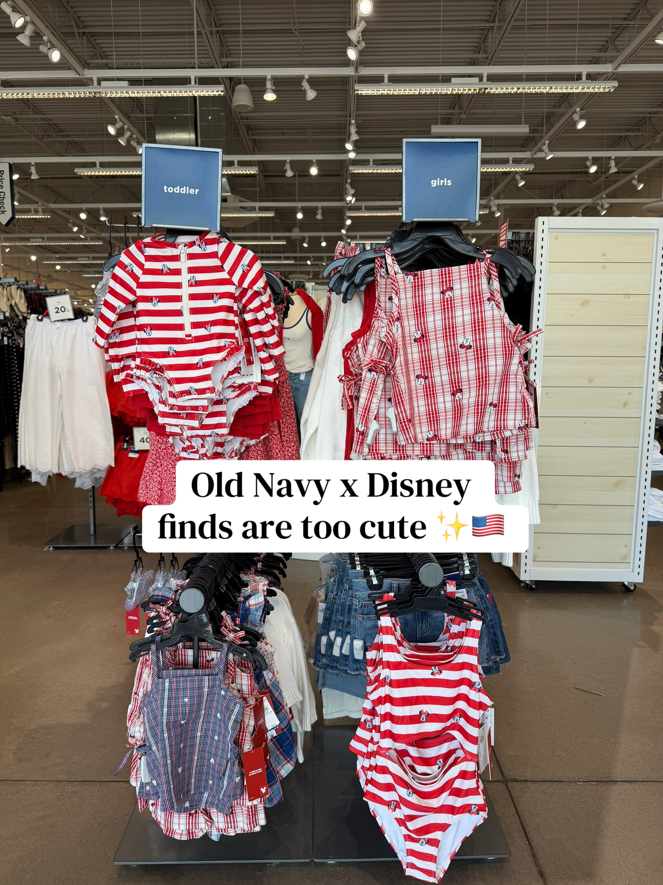 Old Navy x Disney had the cutest red, white, and blue finds ❤️ from the Minnie swim and plaid sets to the little denim shorts and sparkly shoes, this collection is so fun for summer and holiday outfits.
 

 #LTKootd #LTKBaby #LTKKids