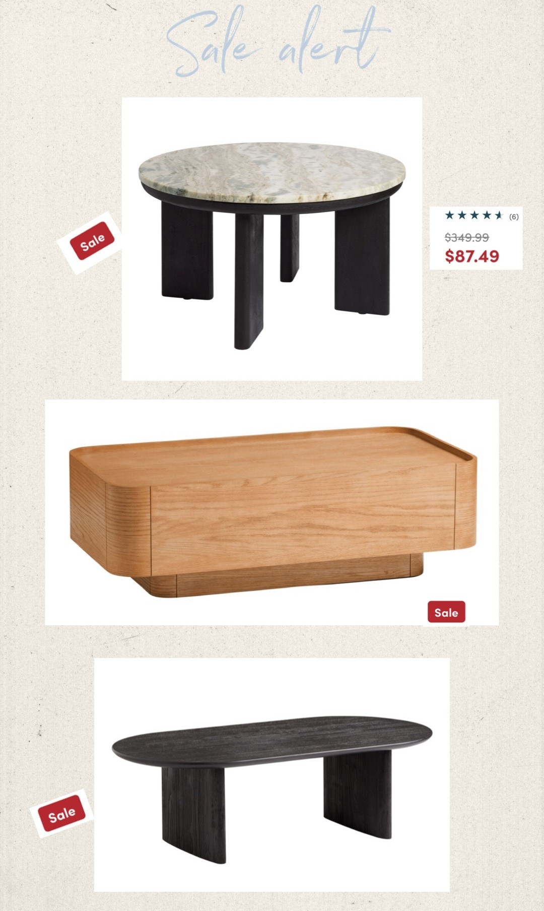 Coffees Tables On Sale with great reviews 😍😍😍 

Chic decor, living room furniture, modern coffee tables, natural decor, affordable decor

#LTKHome #LTKU #LTKSaleAlert