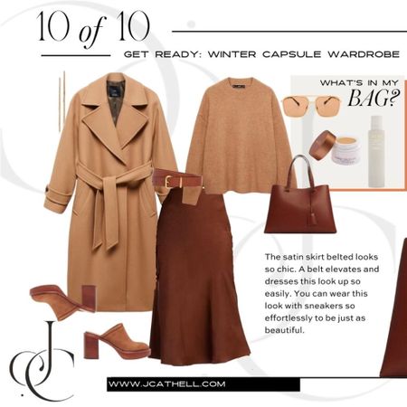 I love this skirt from Bloomingdale's! It's so effortlessly sleek and comfortable! 

Winter capsule wardrobe, clogs, satin skirt, camel wool coat 

#LTKstyletip #LTKshoecrush #LTKover40