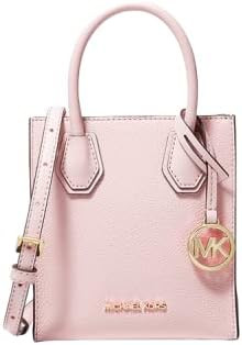 Michael Kors Mercer Extra-Small Pebbled Leather Crossbody Bag (Powder Blush) | Amazon (US)
