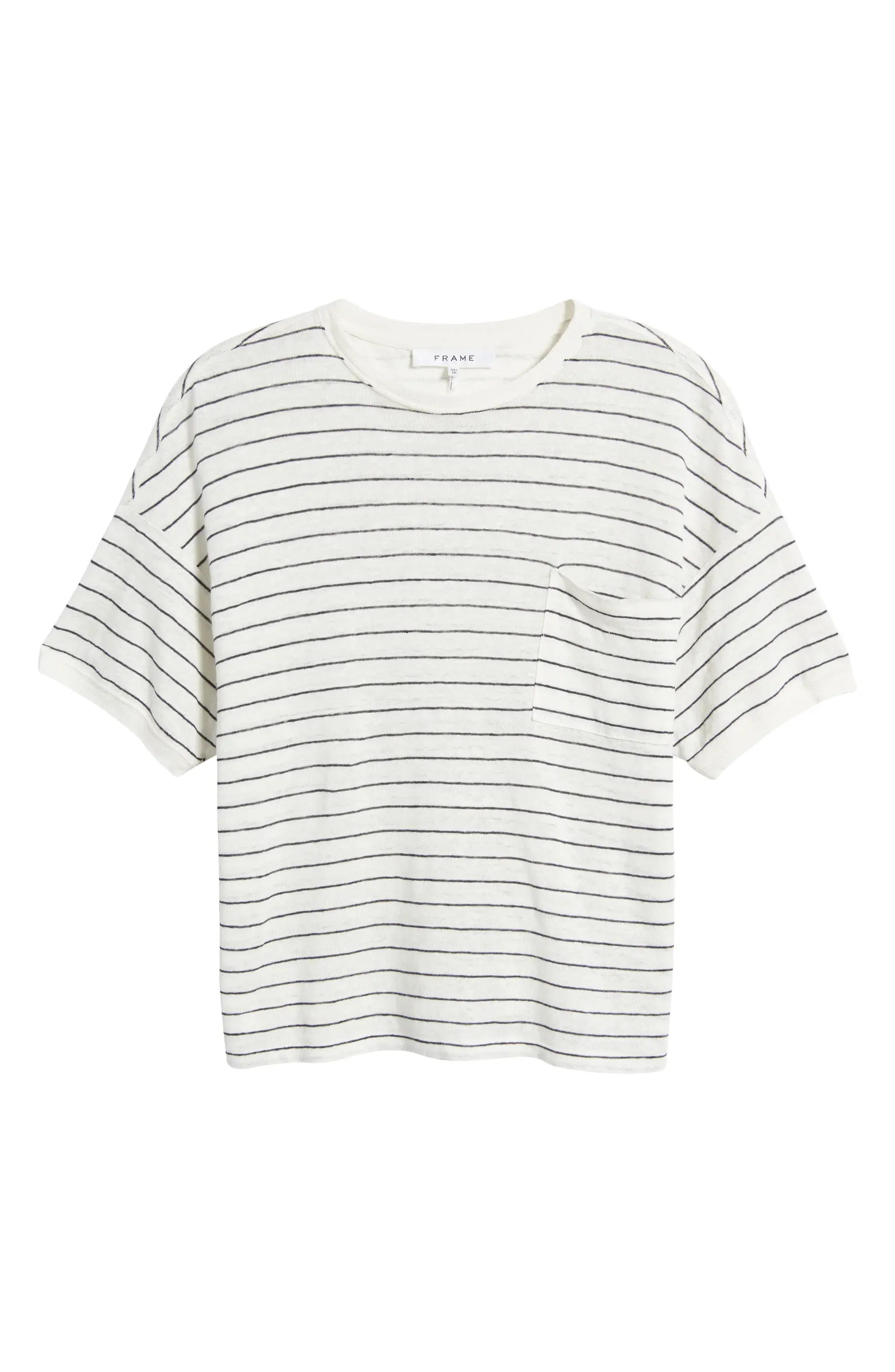 Stripe Organic Linen Pocket T-Shirt | Nordstrom