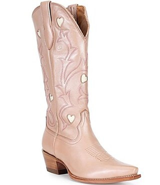 Tecovas Annie Rose Gold Hearts Tall Western Boots - 11 | Dillard's