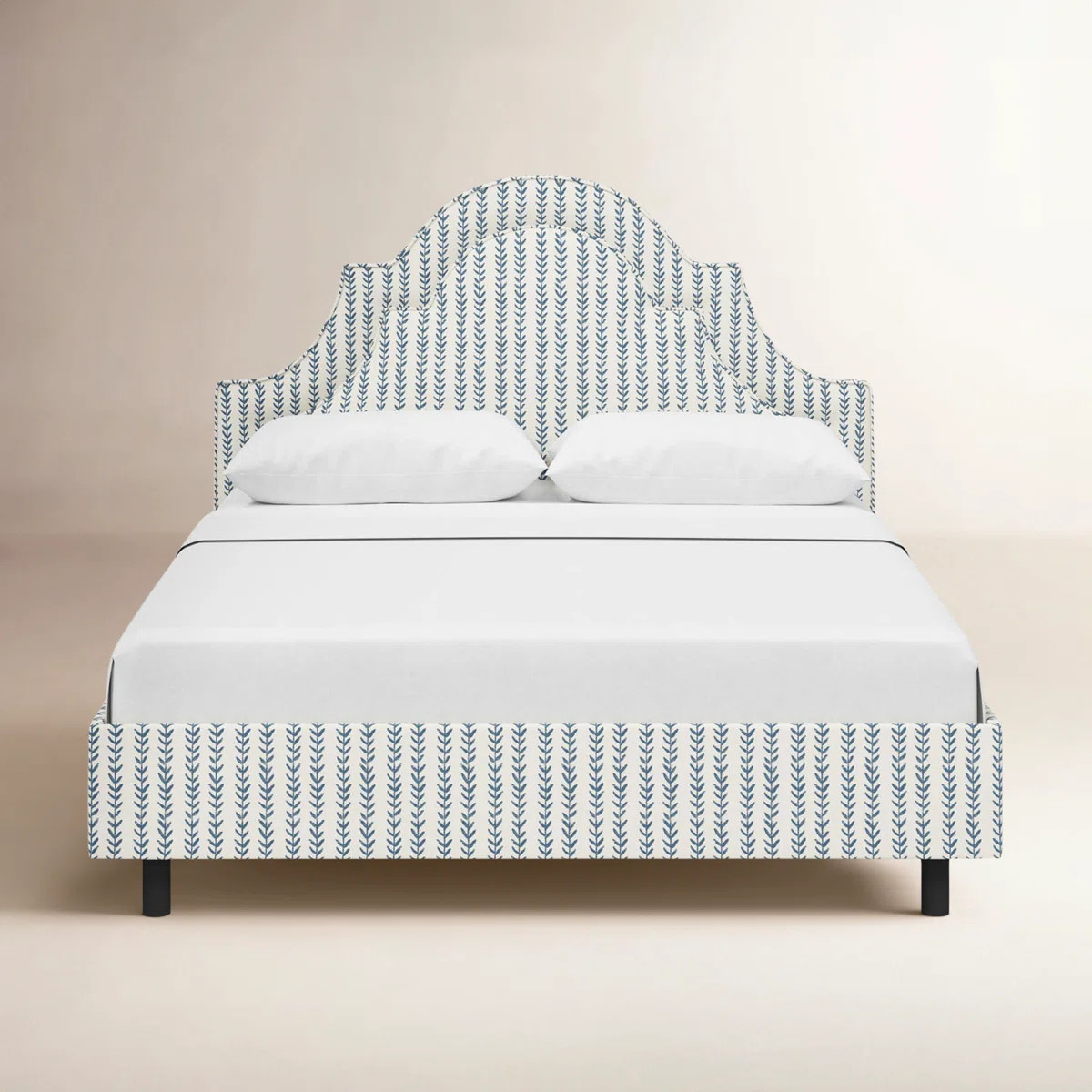 Knipe Upholstered Scalloped Bed | Birch Lane