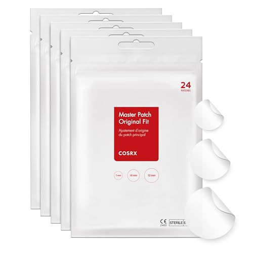 COSRX Acne Pimple Patch Absorbing Hydrocolloid Original 3 Size Patches for Zits Cover, Spot Stickers for Face and Body, Not Tested on Animals, No Toxic Ingredients (120 Count (Pack of 5)) | Amazon (US)