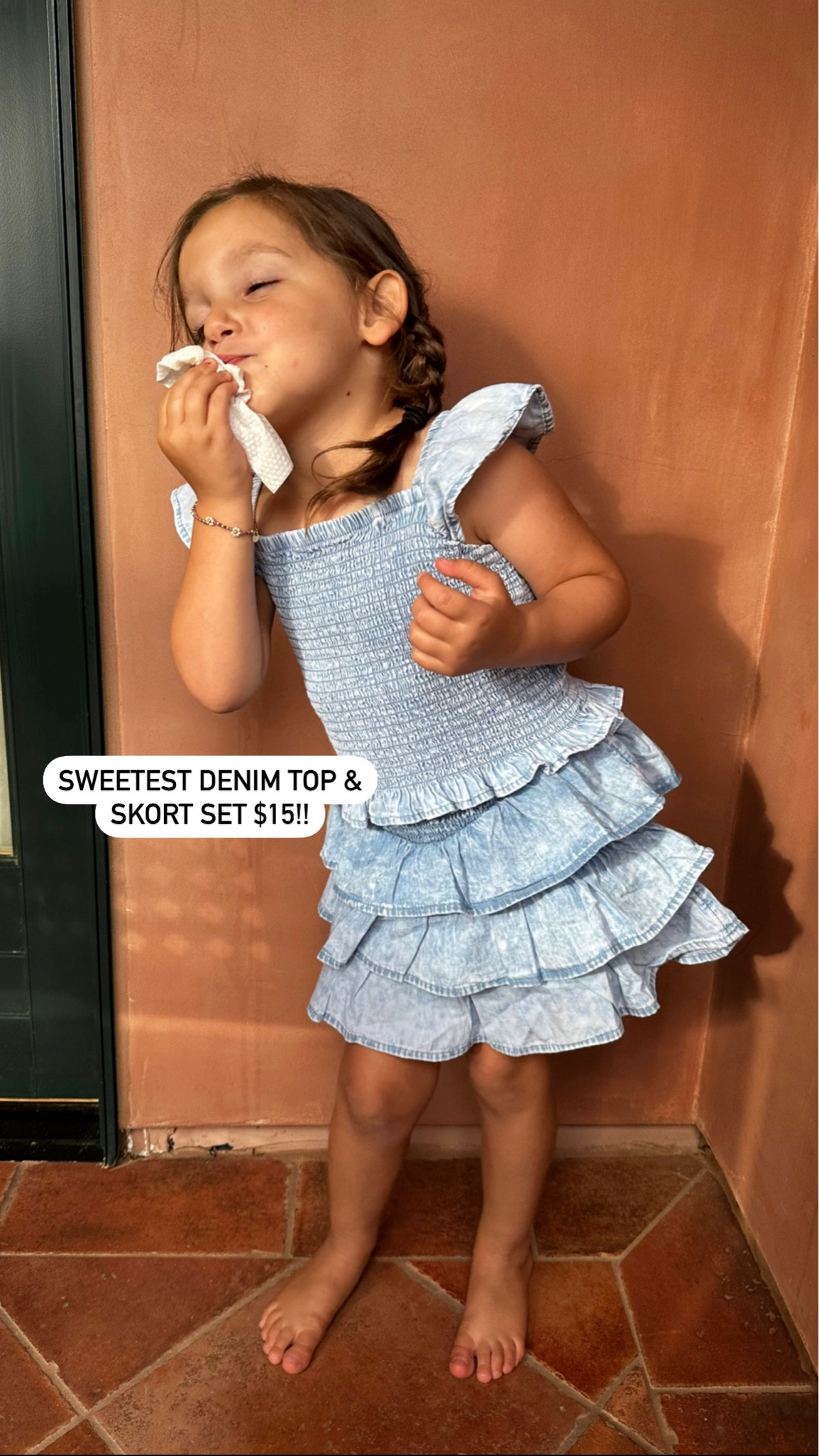 Denim 2 piece top & skirt set from @walmart. Would be great for fam photos! Easy to match 

Dressupbuttercup.com

#walmartpartner #dressupbuttercup 

#LTKSeasonal #LTKstyletip #LTKbaby