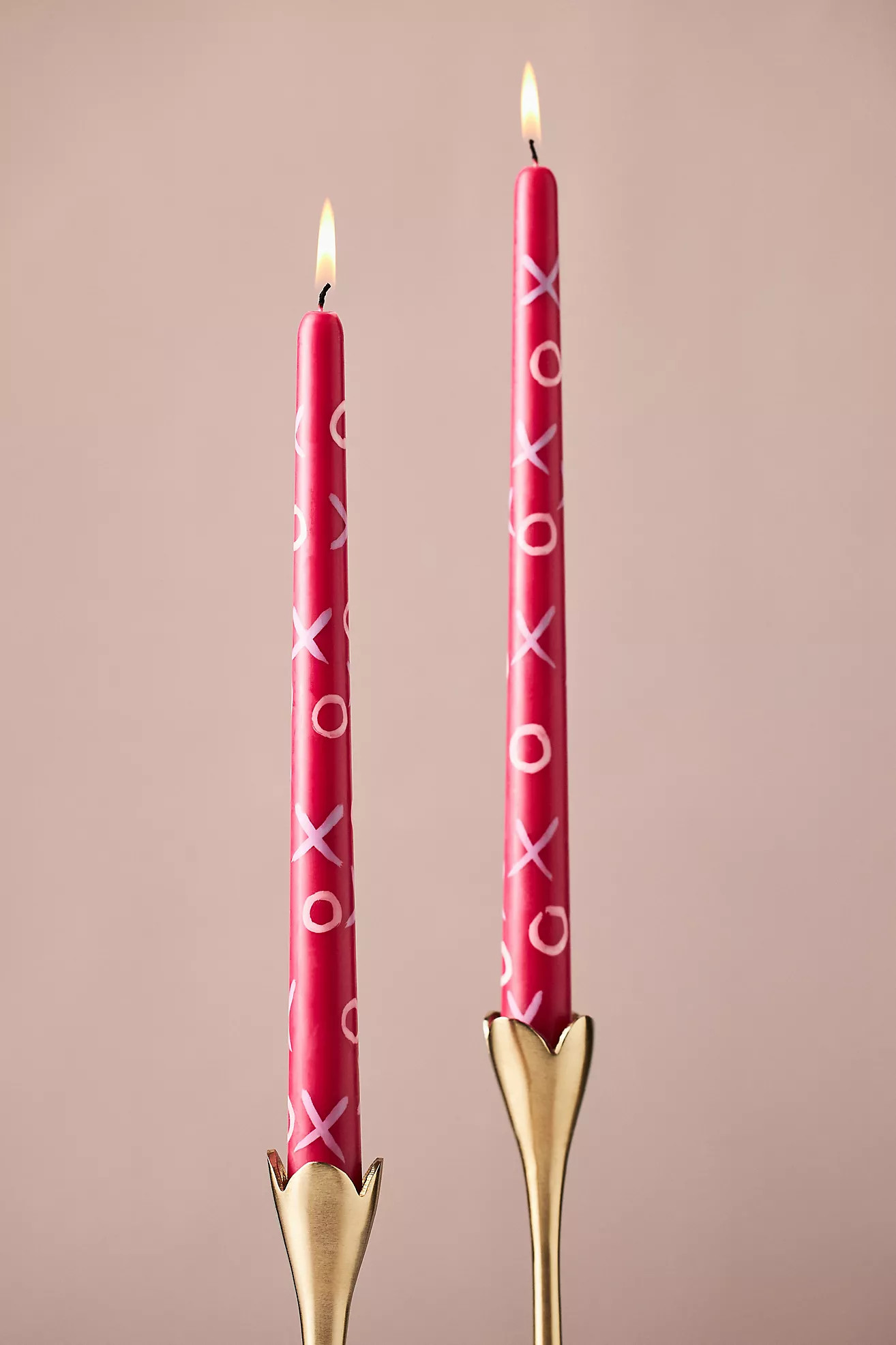 Handpainted XOXO Taper Candles, Set of 2 | Anthropologie (US)