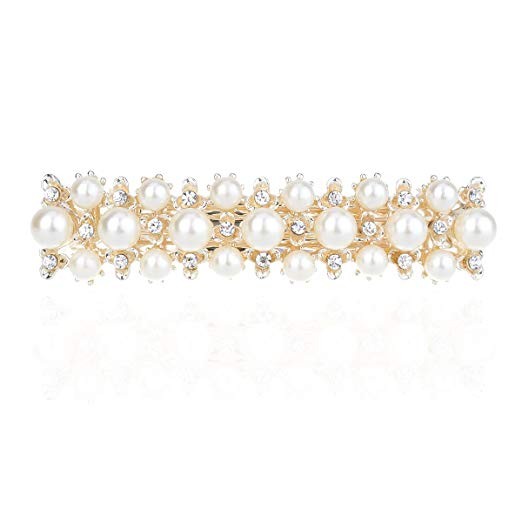 Pearl Hair barrettes for women Clear Crystal Hair Clips 169# (style 4) | Amazon (US)