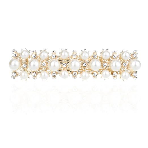 Pearl Hair barrettes for women Clear Crystal Hair Clips 169# (style 4) | Amazon (US)