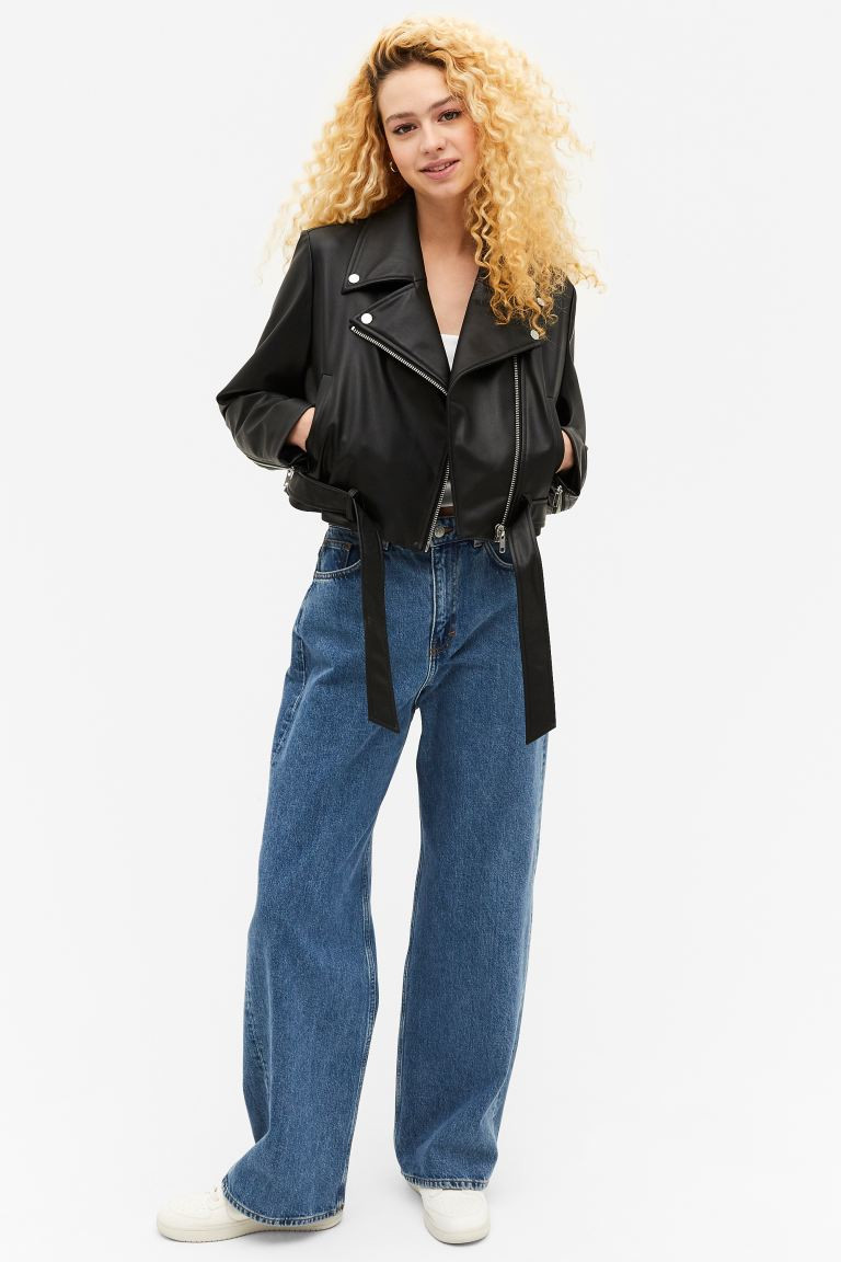 Faux leather biker jacket | H&M (UK, MY, IN, SG, PH, TW, HK)