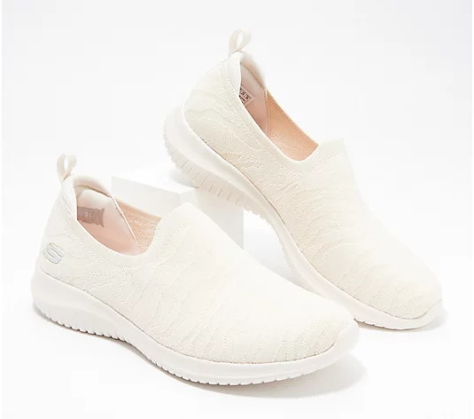 Skechers Ultra Flex Washable Knit Jacquard Slip-On Shoes - Wild Eye | QVC