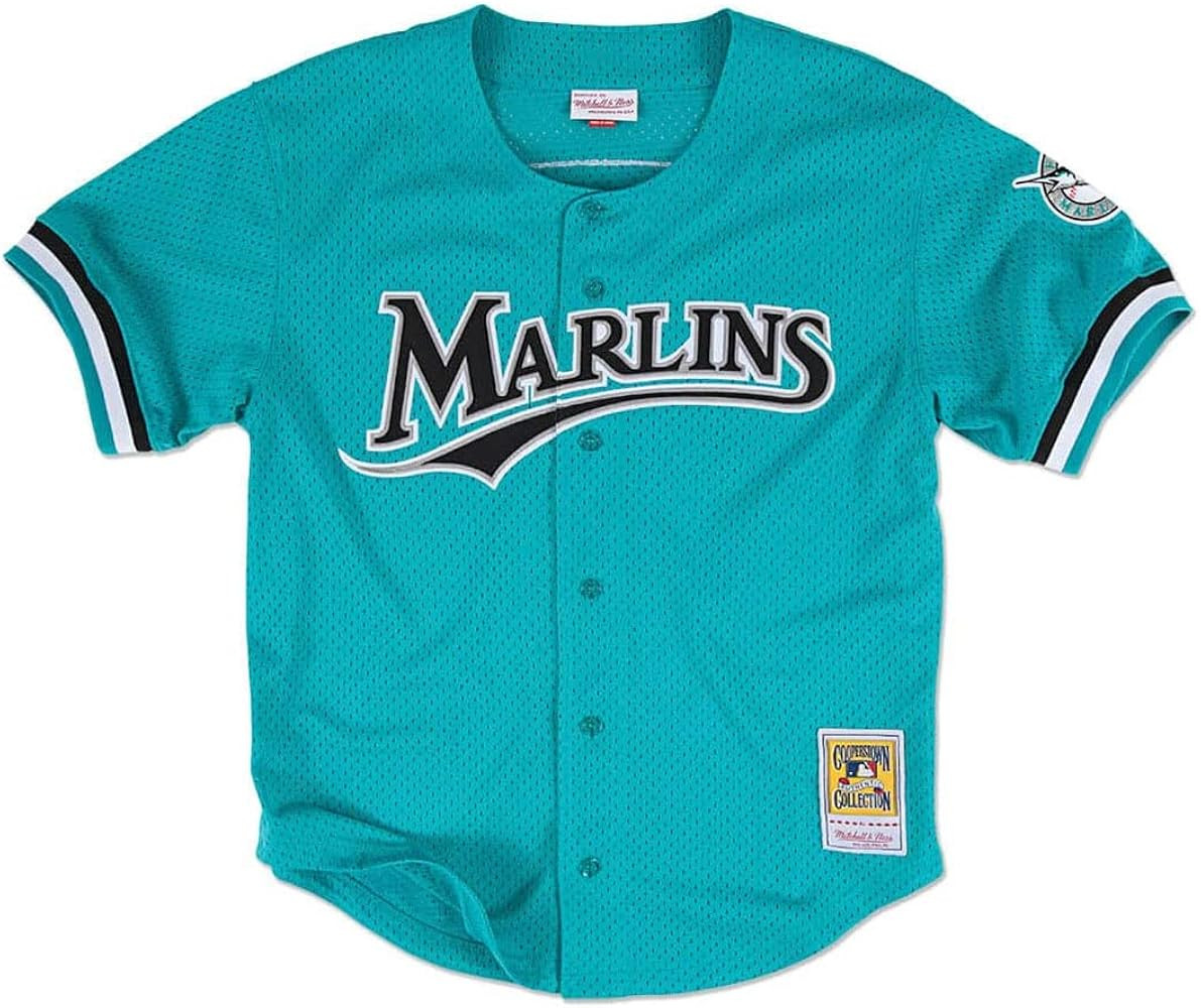 Mitchell & Ness Florida Marlins 1995 Andre Dawson Authentic Button Down BP Jersey - Teal | Amazon (US)