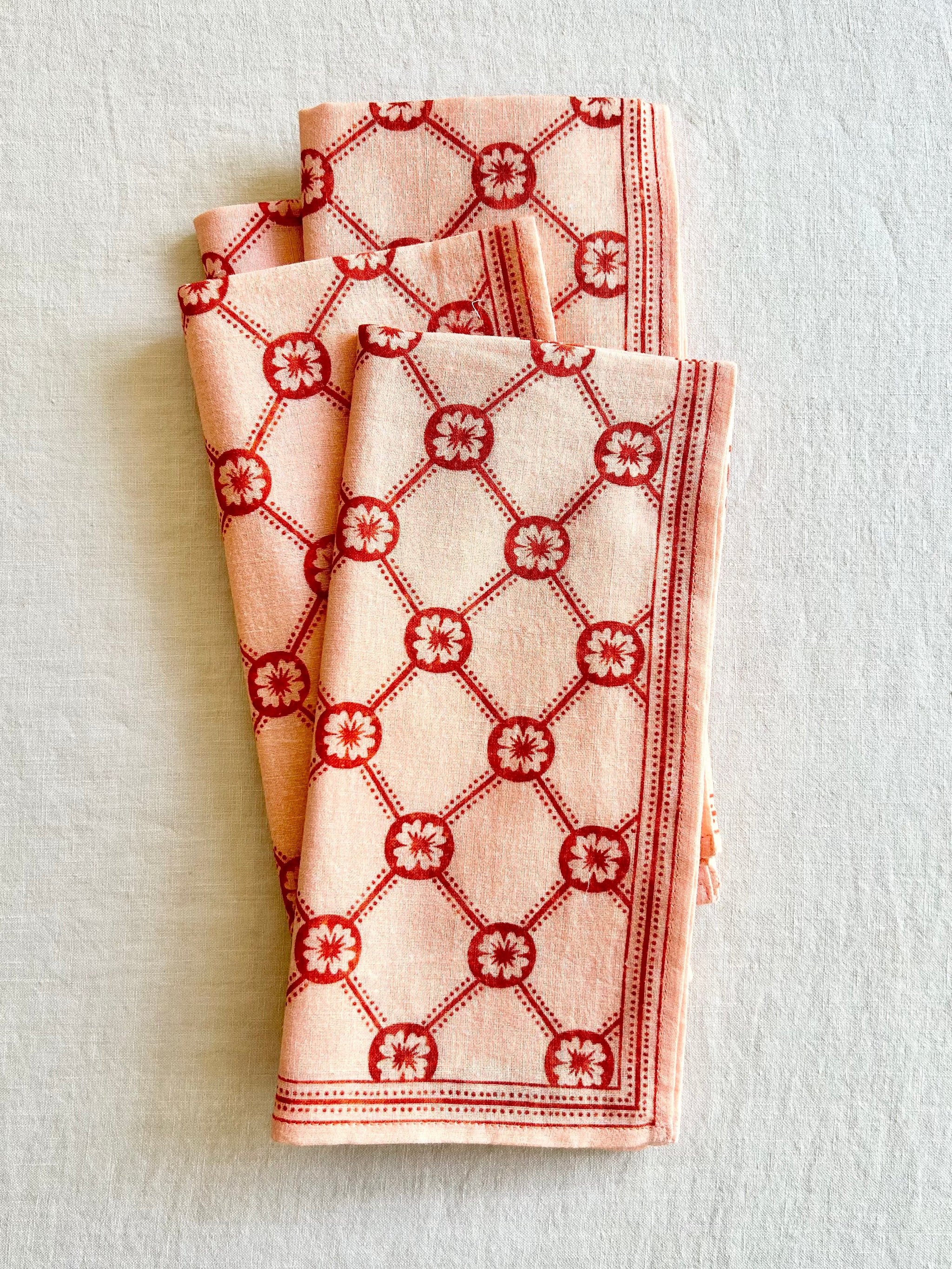 Dentelle Domino Napkins - Scarlet | the ARK elements