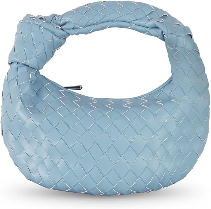 LMKIDS Woven Handbag for Women Fashion Designer Ladies Hobo Bag Purse Faux Leather Shoulder Bag R... | Amazon (US)