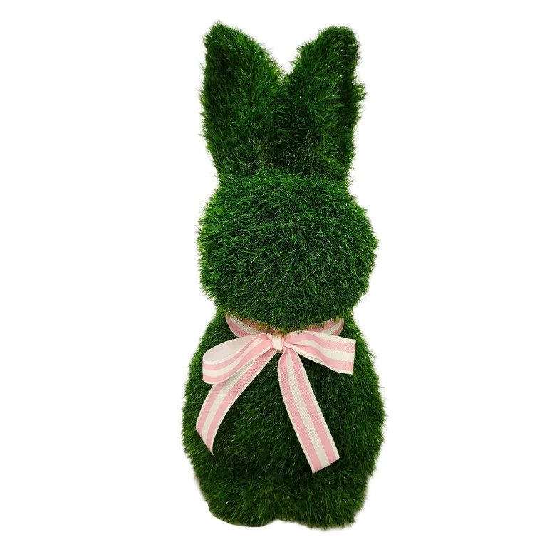 Faux Grass Sitting Bunny Tabletop Decoration, 15", Easter | Walmart (US)