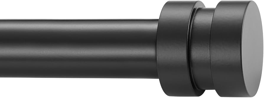 12-20 inch Short Adjustable Matte Black Curtain Rods,1 inch Diameter Heavy Duty Side Curtain Rod ... | Amazon (US)