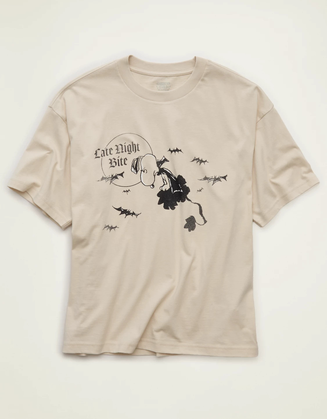 AE Boxy Fit Snoopy Halloween Graphic T-Shirt | American Eagle Outfitters (US & CA)