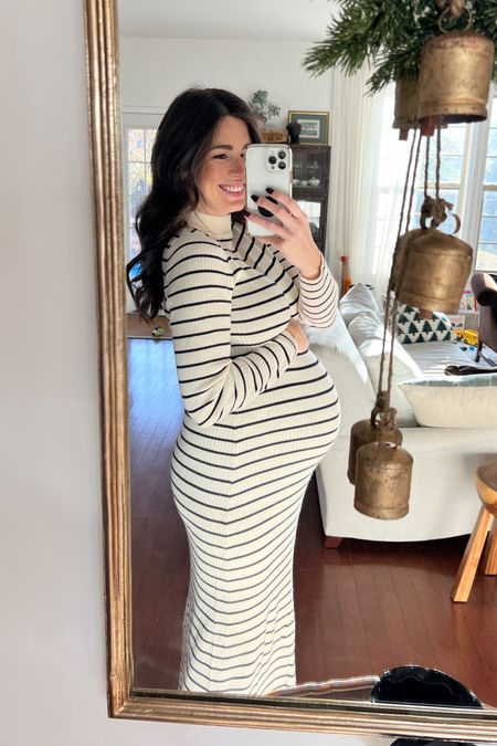 Striped dress maxi dress bump friendly dress maternity dress casual dress asos 

#LTKSeasonal #LTKbump #LTKfindsunder50