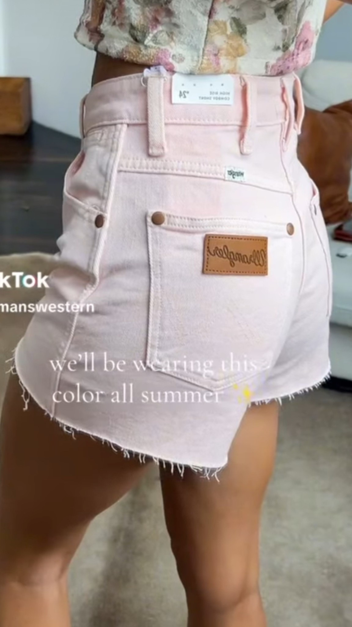 Blush pink wrangler shorts

#LTKFindsUnder50 #LTKSeasonal #LTKFestival