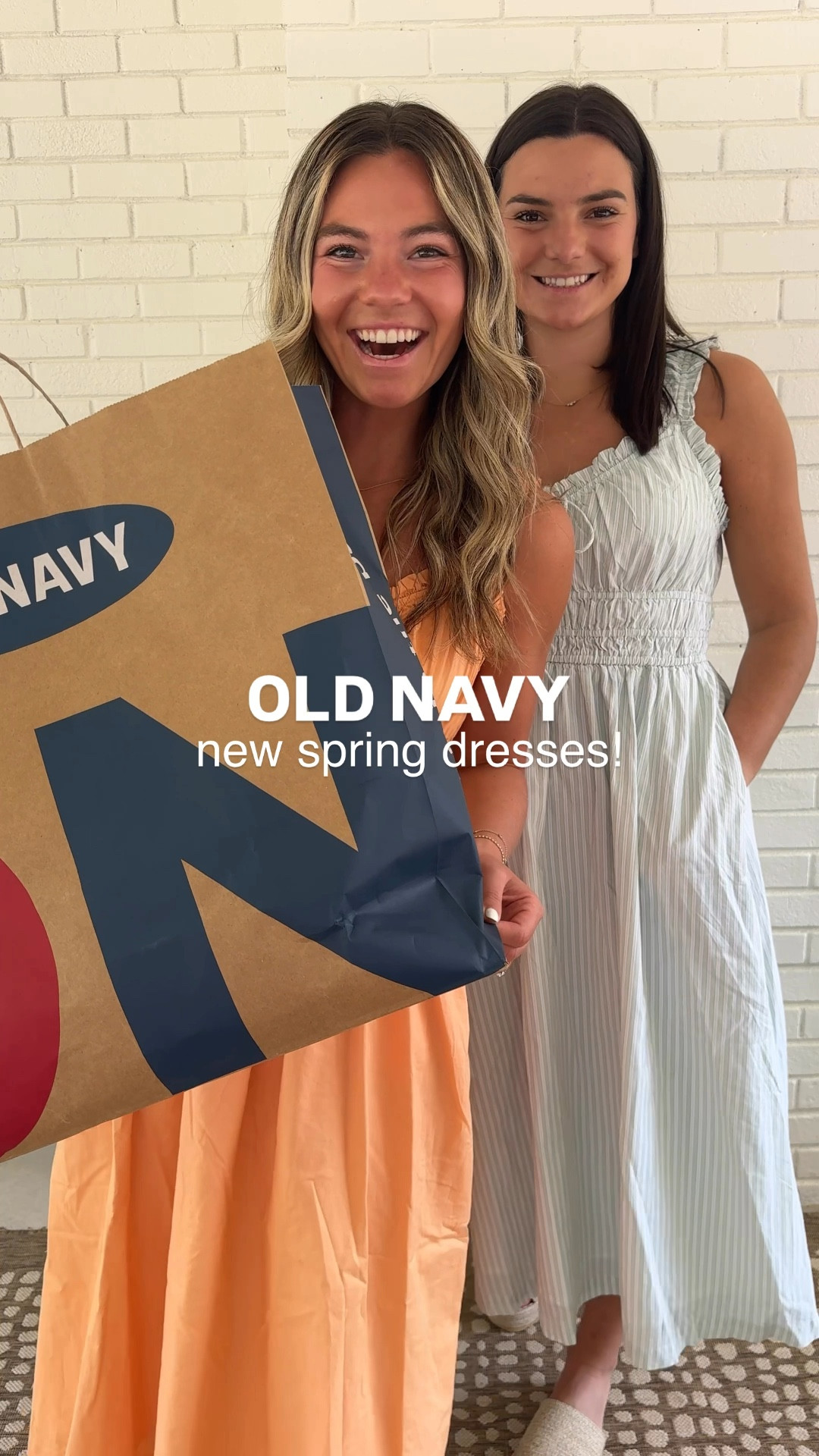 Obsessed with these Old Navy spring dresses—perfect for spring fashion, travel, or your upcoming spring break plans! They're lightweight, flattering, and currently 20% off. Karly is 5'5" and wearing a size Small in the orange, and Kristen is 5'7" in a size Medium in the green stripe

#LTKStyleTip #LTKWatchNow #LTKSaleAlert