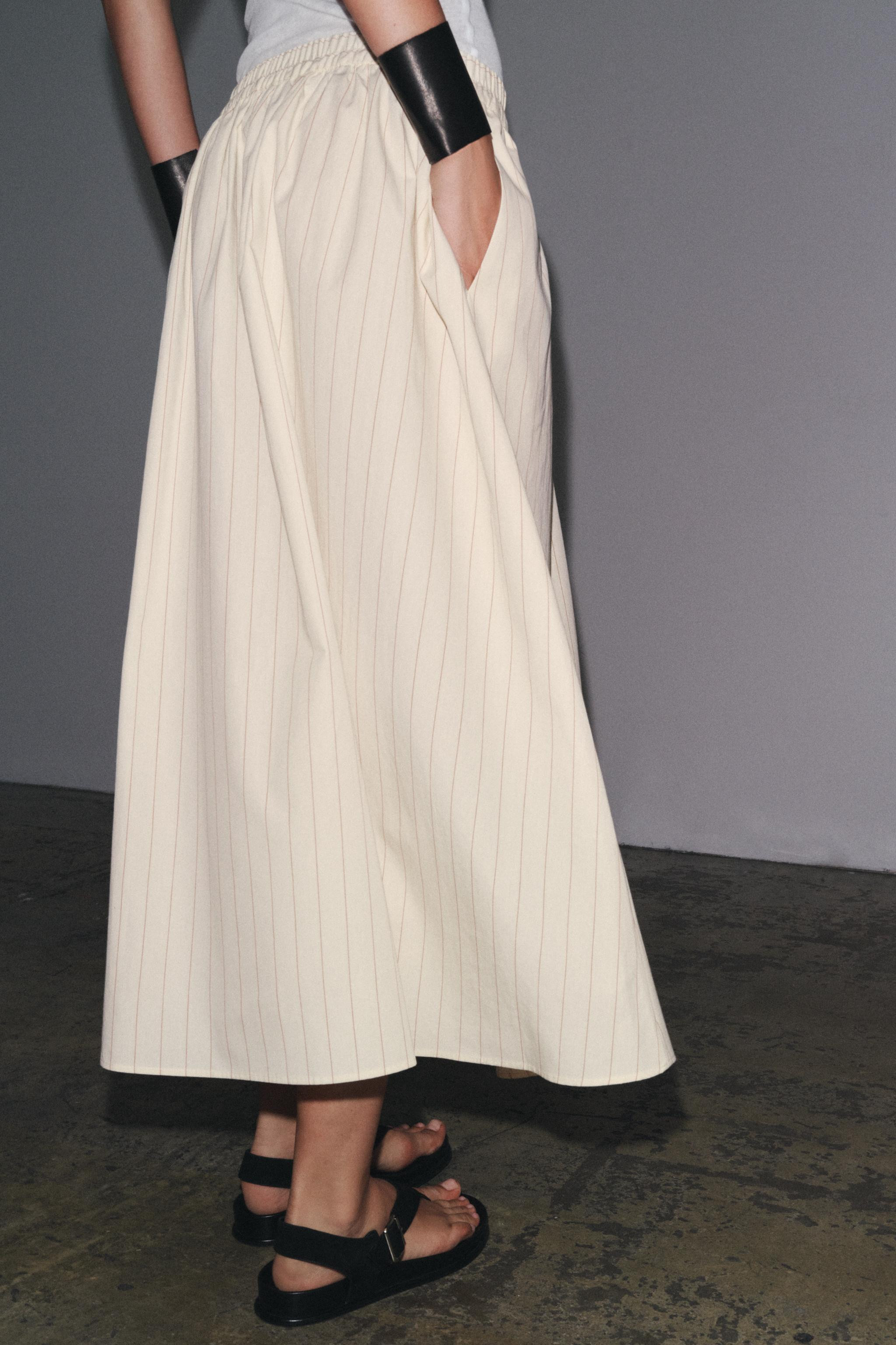 MIDIROCK MIT STREIFEN ZW COLLECTION | Zara DE