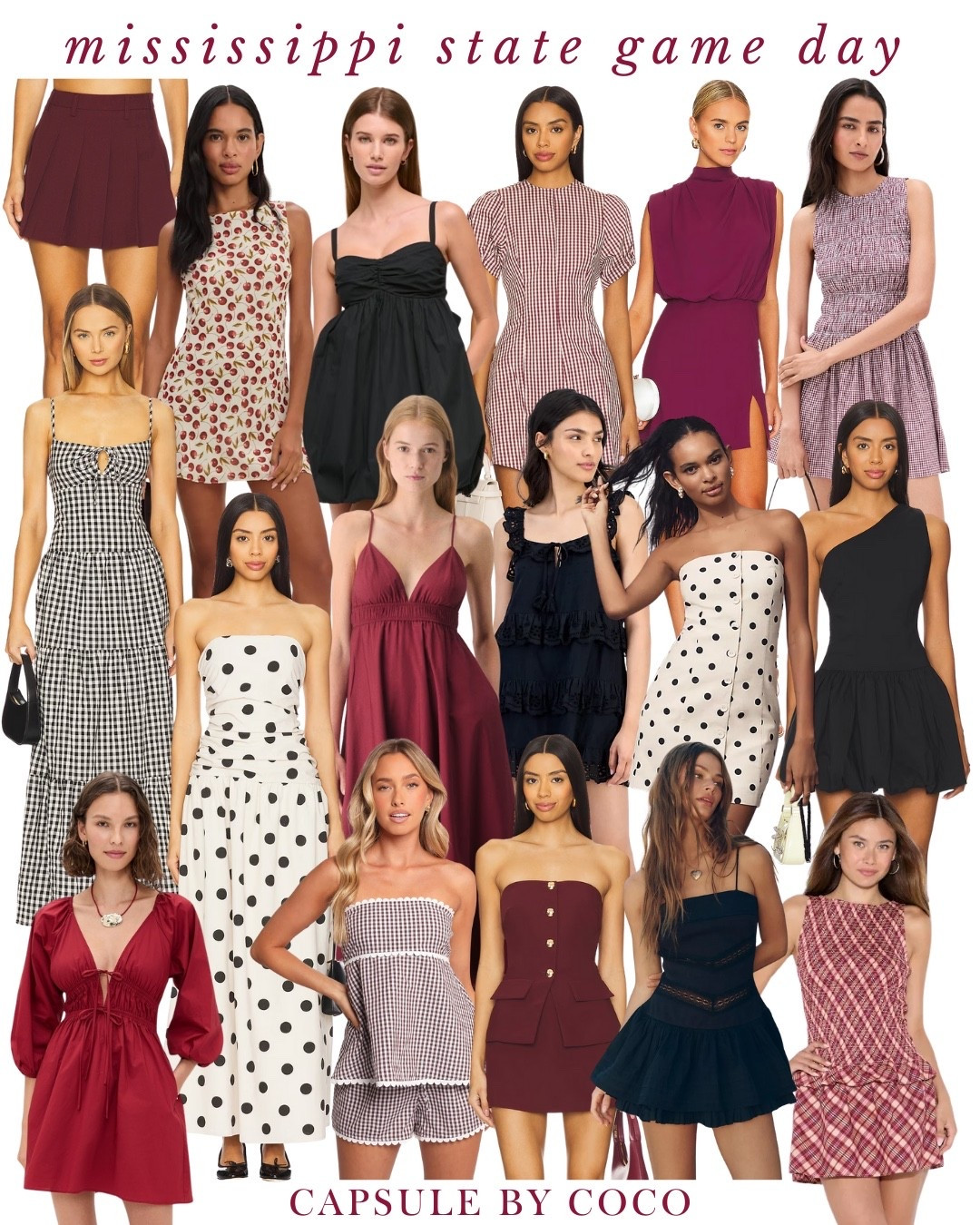 MISSISSIPPI STATE GAME DAY 🏈 

Mississippi State, Mississippi State University, MS State, MSU, Starkville Mississippi, Mississippi State Bulldogs, Mississippi State game day, Mississippi State gameday, Mississippi State game day outfit, Mississippi State gameday outfit, tailgating, college, fraternity, sorority, sorority outfit, sorority recruitment, sorority rush, SEC, football, tailgate, tailgating, Mississippi State outfit, Delta Gamma, DG, DeeGee, Kappa Kappa Gamma, KKG, Kappa Delta, KD, Tri Delta, DDD, Phi Mu, Chi Omega, Chi O, Alpha Chi Omega, Pi Beta Phi, Pi Phi, Alpha Delta Pi, ADPi, Alpha Phi, Sigma Kappa, Kappa Alpha Theta, Zeta Tau Alpha, Gamma Phi Beta, mini dress, mini dresses, maroon dress, maroon mini dress, black dress, black mini dress, white dress, white mini dress, mini dress, Capsule By CoCo

#LTKU #LTKSeasonal #LTKStyleTip