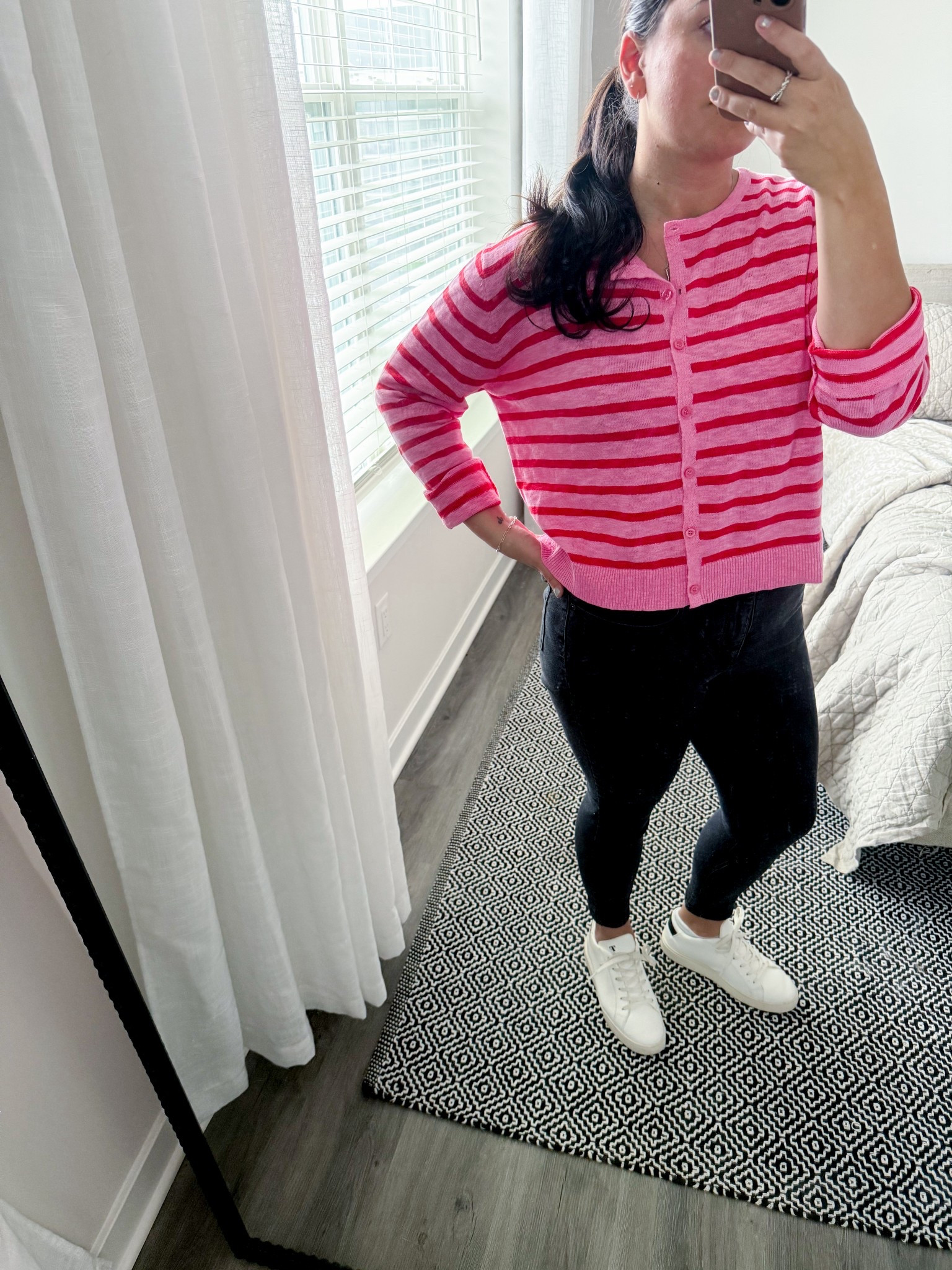 Work fit 

Pants size 8 (super stretchy have been with me +/- 40lbs)
Shoes size 8 (recyclable sneaker!! ♻️)
Sweater from Holley Girl Candy Crush Cardigan Size L

#LTKFindsUnder100 #LTKShoeCrush #LTKWorkwear