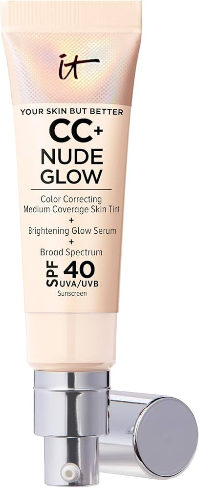 IT Cosmetics CC+ Nude Glow - Medium Coverage Foundation with SPF 40 & Brightening Glow Serum, Lig... | Amazon (US)