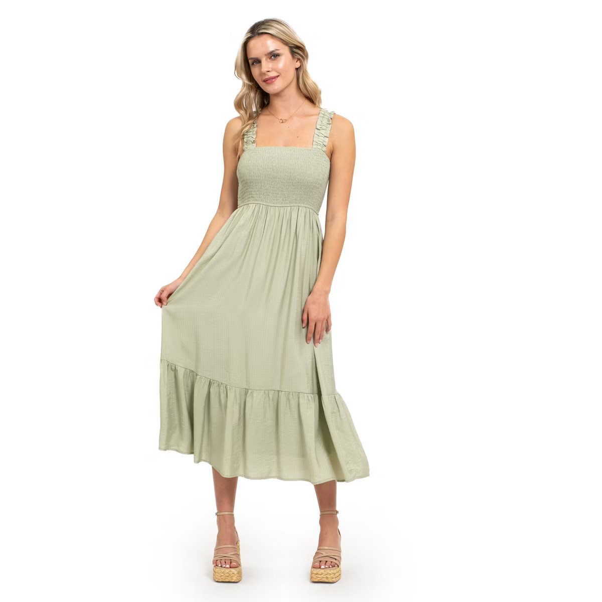 August Sky Women's Smocked Midi Dress | Target