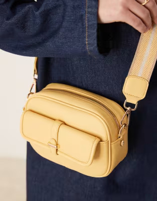 Accessorize Keely crossbody bag in butter yellow | ASOS (Global)