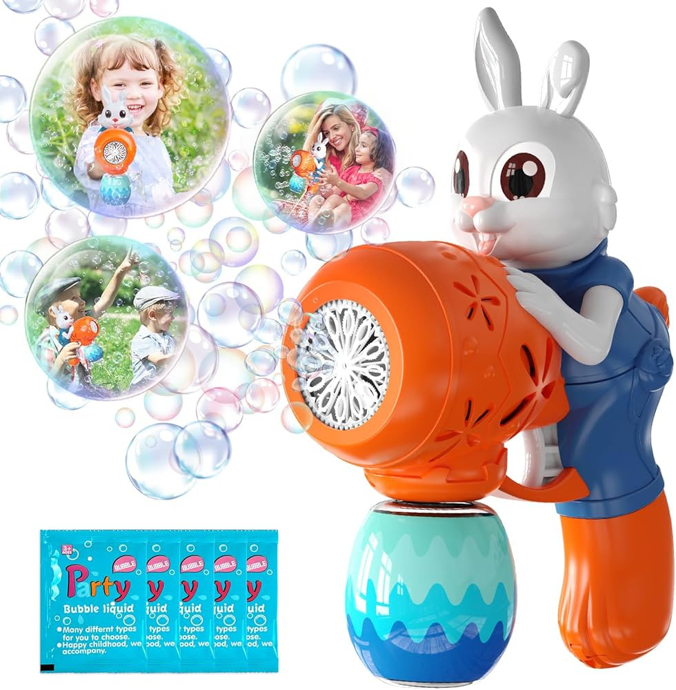 Easter Toys-Bunny Bubble Machine for Kids,Easter Eggs,Automatic Bubble Maker Blower Machine for T... | Amazon (US)