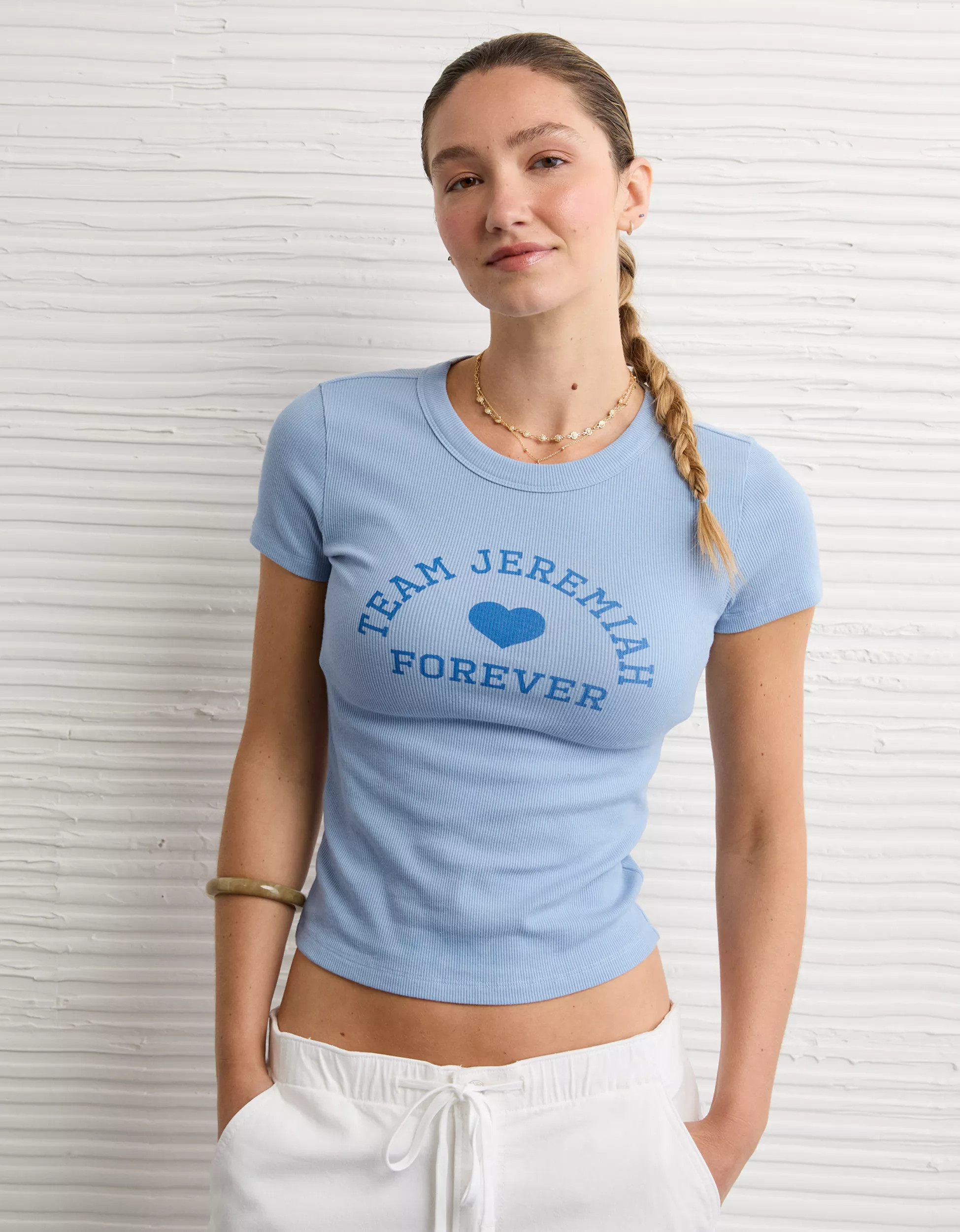 AE x The Summer I Turned Pretty Graphic Hey Baby Tee | American Eagle Outfitters (US & CA)