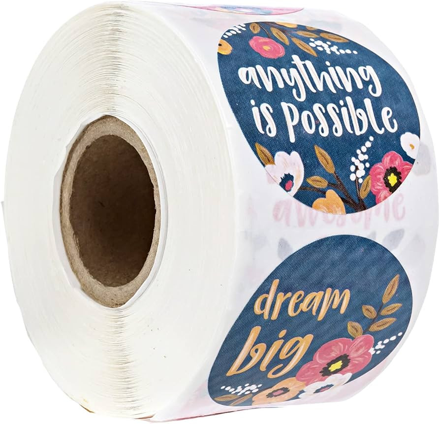 Painted Blossoms Encouragement Labels / 500 Modern Small Business Stickers / 1.5" Classroom Rewar... | Amazon (US)