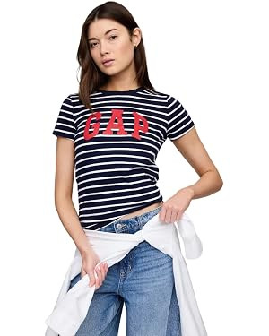 Gap Women's 2-Pack Classic Logo Tee T-Shirt | Amazon (US)