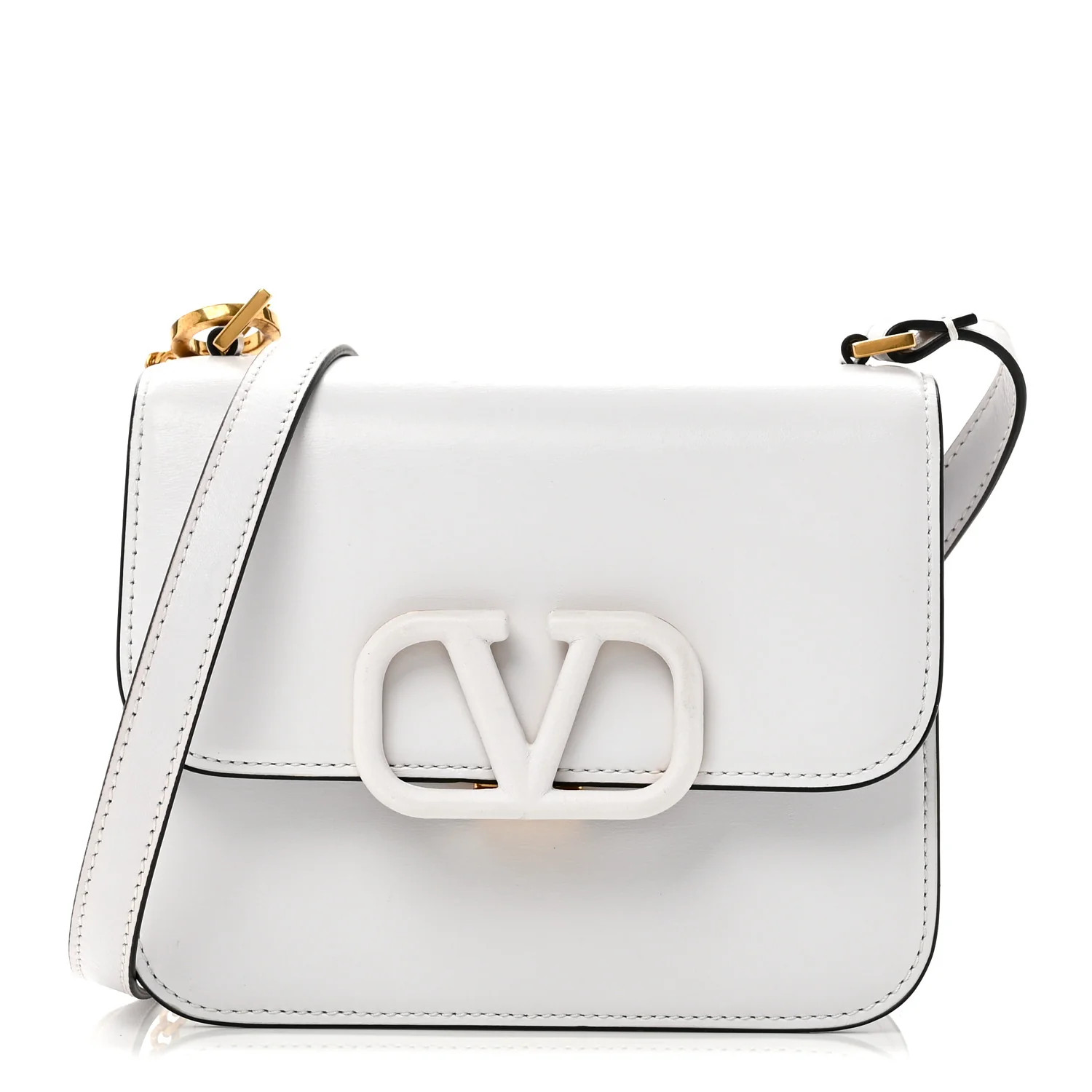 Smooth Calfskin Small VSling Shoulder Bag White | FASHIONPHILE (US)