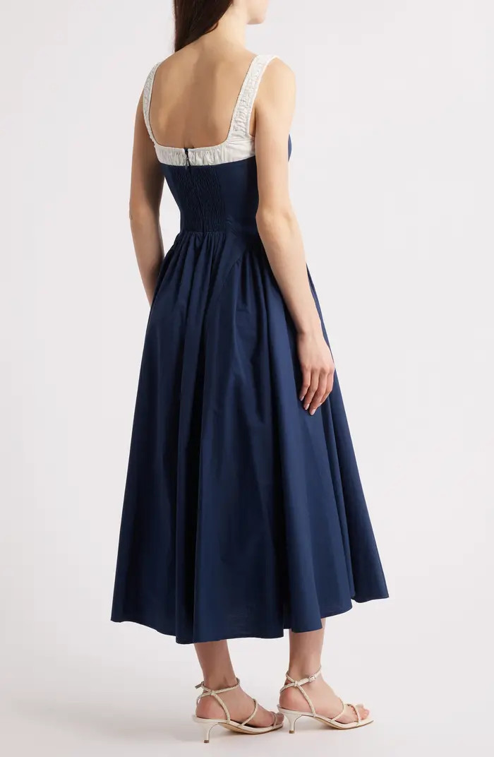 Colorblock Cotton Midi Dress | Nordstrom