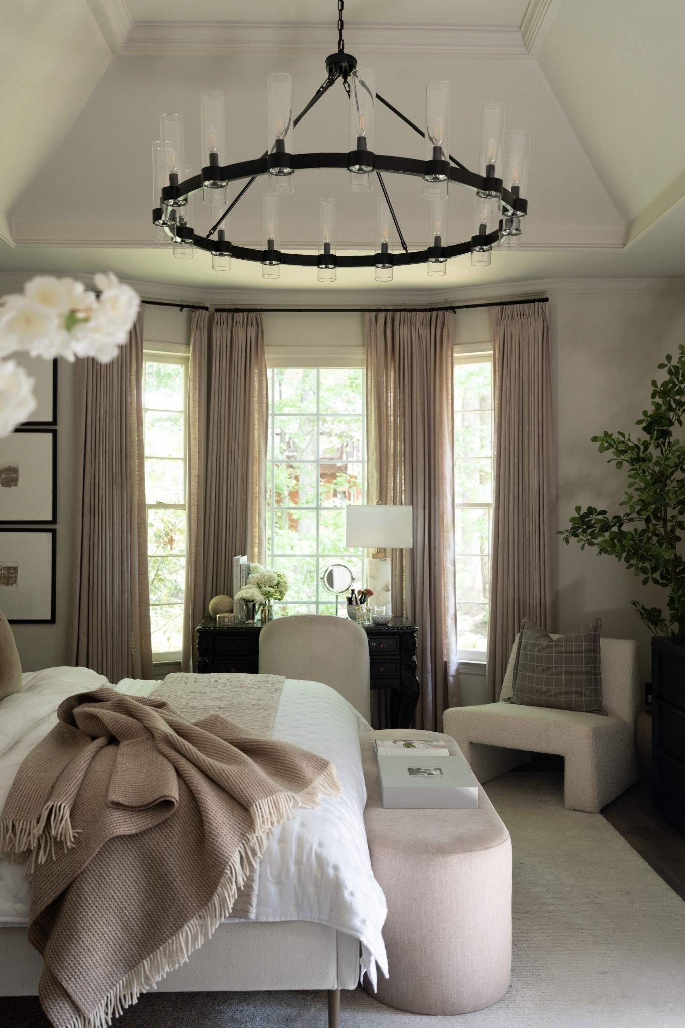 There’s something about spring and the promise of warm summer months that makes me crave soft neutrals!! I thought I’d put up the soft curtains and then switch them back to black but I LOVE this!!! Especially with the black desk balancing the light perfectly!! 

#LTKSeasonal #LTKdayinmylife #LTKHome