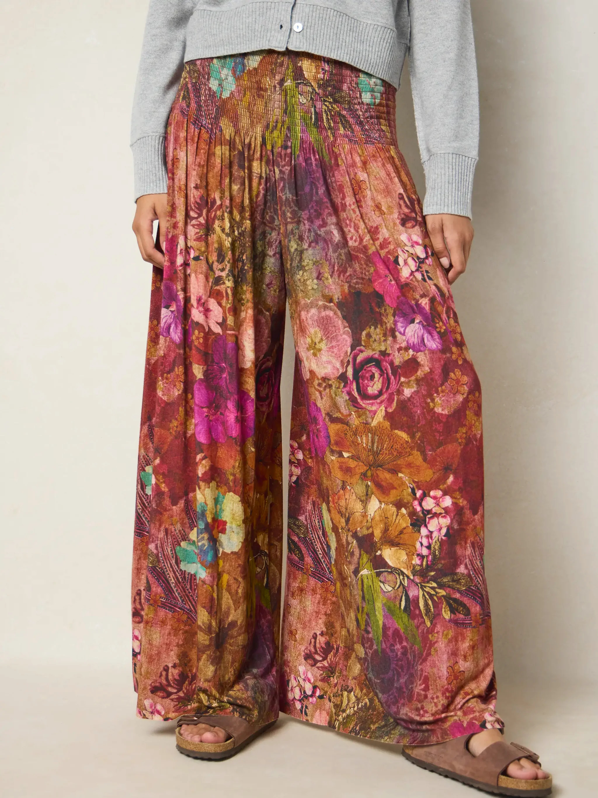 Make A Move "ButterSoft" Knit Palazzo Pants | Natural Life